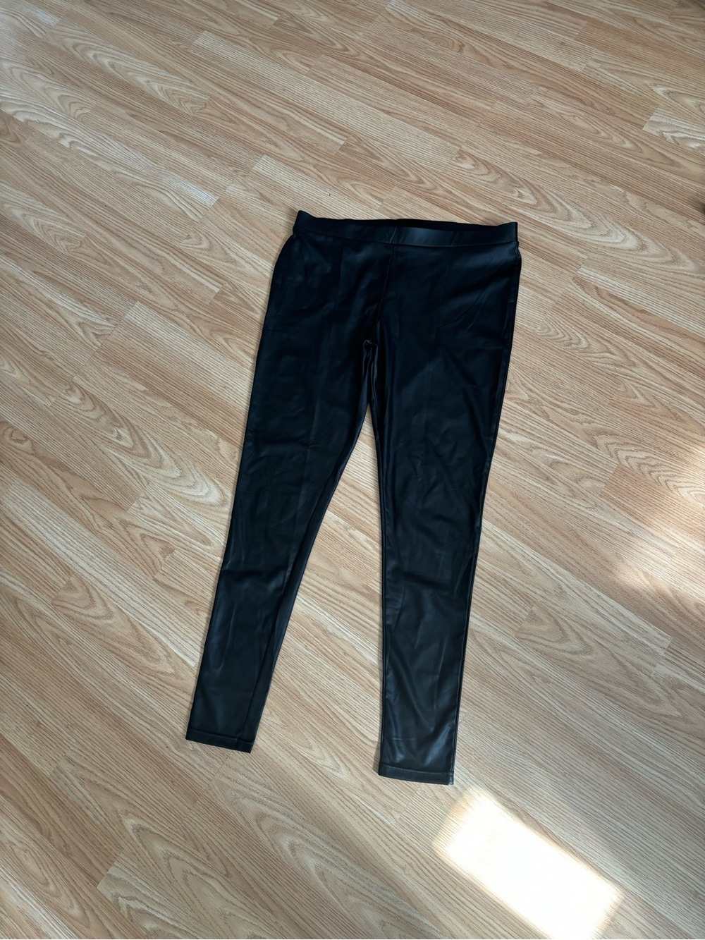 Kardashian Kollection Black Faux Leather Leggings NEW